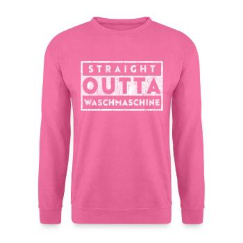 Straight Outta Waschmaschine - Unisex Pullover - Pink - Vorne