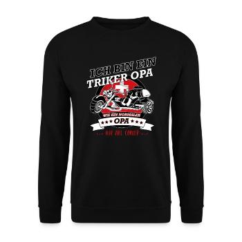 Je suis un grand-père triker! CH - Sweat-shirt Unisexe - noir - Devant - Alina (178cm) & Michal (187cm)