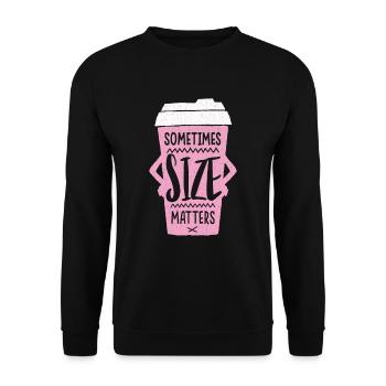Café mug Café Cappuccino Caffeine barista - Sweat-shirt Unisexe - noir - Devant - Alina (178cm) & Michal (187cm)