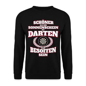Darten & Bier - Unisex Pullover - Schwarz - Vorne - Alina (178cm) & Michal (187cm)