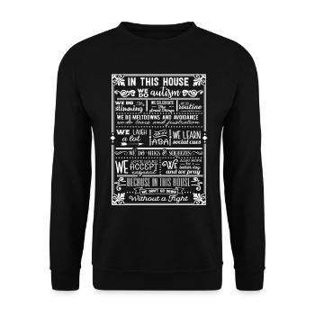 Autisme Awareness Cadeau Amour Famille Asperger - Sweat-shirt Unisexe - noir - Devant - Alina (178cm) & Michal (187cm)