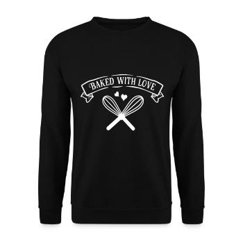 Baker Bread Apprentice Master Teaching Gift - Unisex Sweatshirt - black - Front - Alina (178cm) & Michal (187cm)