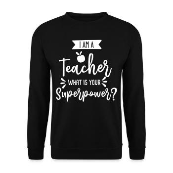 Enseignant Don Education Enseignant Sayings School - Sweat-shirt Unisexe - noir - Devant - Alina (178cm) & Michal (187cm)