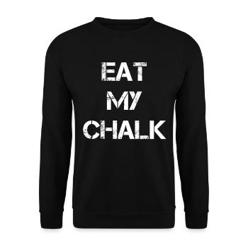 EAT MY CHALK - BOULDER - KLETTER TSHIRT - Unisex Pullover - Schwarz - Vorne - Alina (178cm) & Michal (187cm)