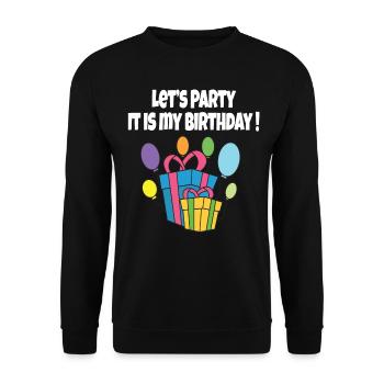 Nouveau cadeau d'anniversaire fête de cadeau d'anniversaire - Sweat-shirt Unisexe - noir - Devant - Alina (178cm) & Michal (187cm)