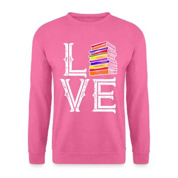 Love Reading Books For Book Lover - Sweat-shirt Unisexe - rose - Devant