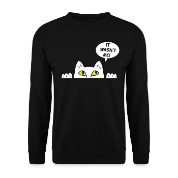 Cadeau chat perso coquin maine coon persan - Sweat-shirt Unisexe - noir - Devant - Alina (178cm) & Michal (187cm)