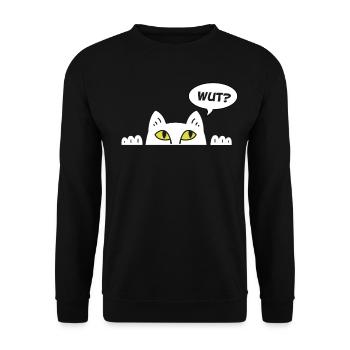 Cadeau chat perso coquin maine coon persan - Sweat-shirt Unisexe - noir - Devant - Alina (178cm) & Michal (187cm)