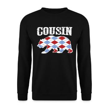 Cousin Tshirt Design - Unisex Sweatshirt - black - Front - Alina (178cm) & Michal (187cm)