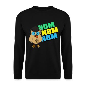 Nerd Owl Tshirt - Sweat-shirt Unisexe - noir - Devant - Alina (178cm) & Michal (187cm)