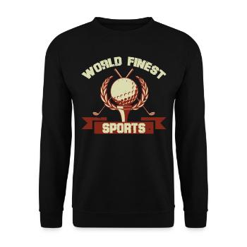 Cool Golf World Finest Tshirt Design - Sweat-shirt Unisexe - noir - Devant - Alina (178cm) & Michal (187cm)