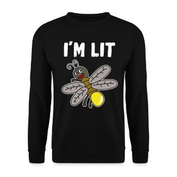 I'm Little Tshirt Design - Sweat-shirt Unisexe - noir - Devant - Alina (178cm) & Michal (187cm)