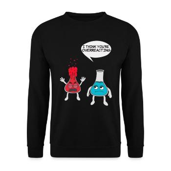 Science Experiment Tshirt - Unisex Sweatshirt - black - Front - Alina (178cm) & Michal (187cm)