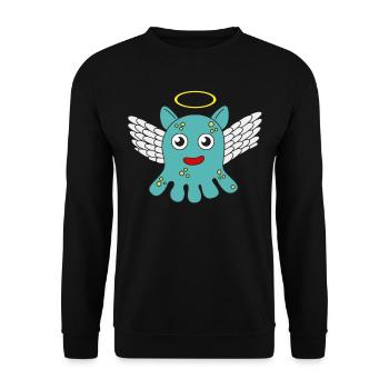 Das kleine aber entzückende Dumbo Octopus T-Shirt - Unisex Pullover - Schwarz - Vorne - Alina (178cm) & Michal (187cm)