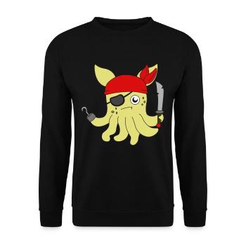 Das kleine aber entzückende Dumbo Octopus T-Shirt - Unisex Pullover - Schwarz - Vorne - Alina (178cm) & Michal (187cm)