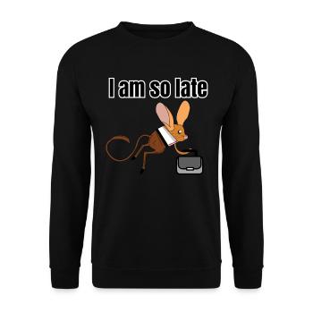 Conception de T-shirt Jerboa mignon, intelligent et drôle Je suis tellement - Sweat-shirt Unisexe - noir - Devant - Alina (178cm) & Michal (187cm)