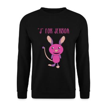 T-shirt Jerboa mignon, intelligent et drôle J pour - Sweat-shirt Unisexe - noir - Devant - Alina (178cm) & Michal (187cm)