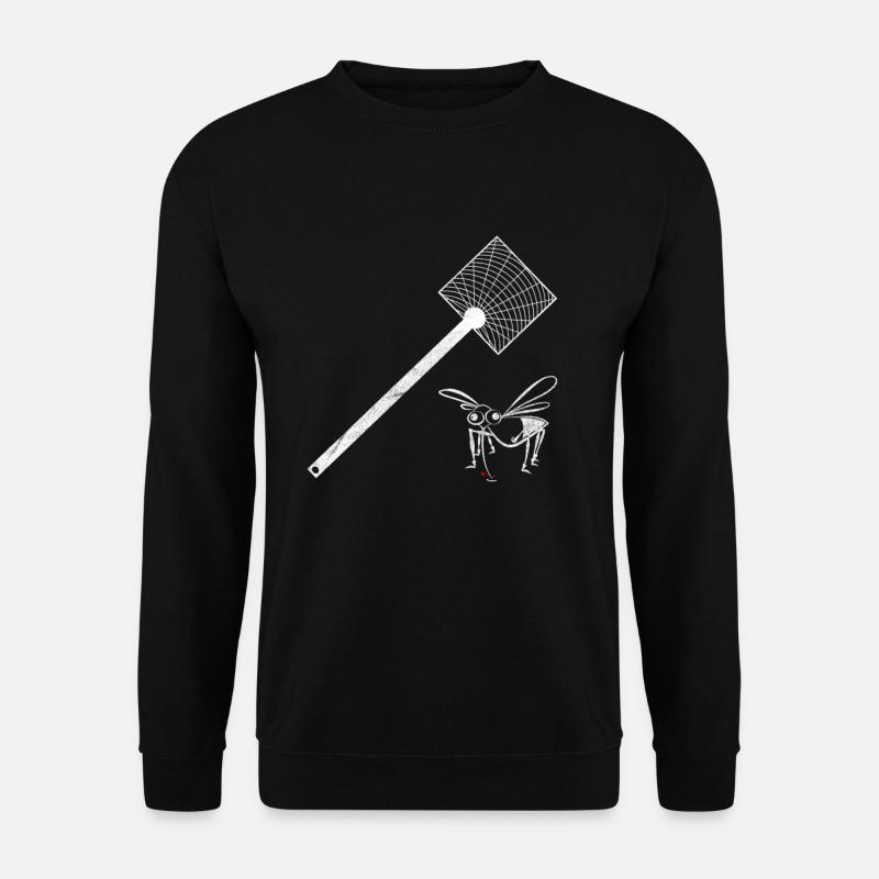Fliegenklatsche mit Mücke Insekten Geschenk - Unisex Pullover - Schwarz
