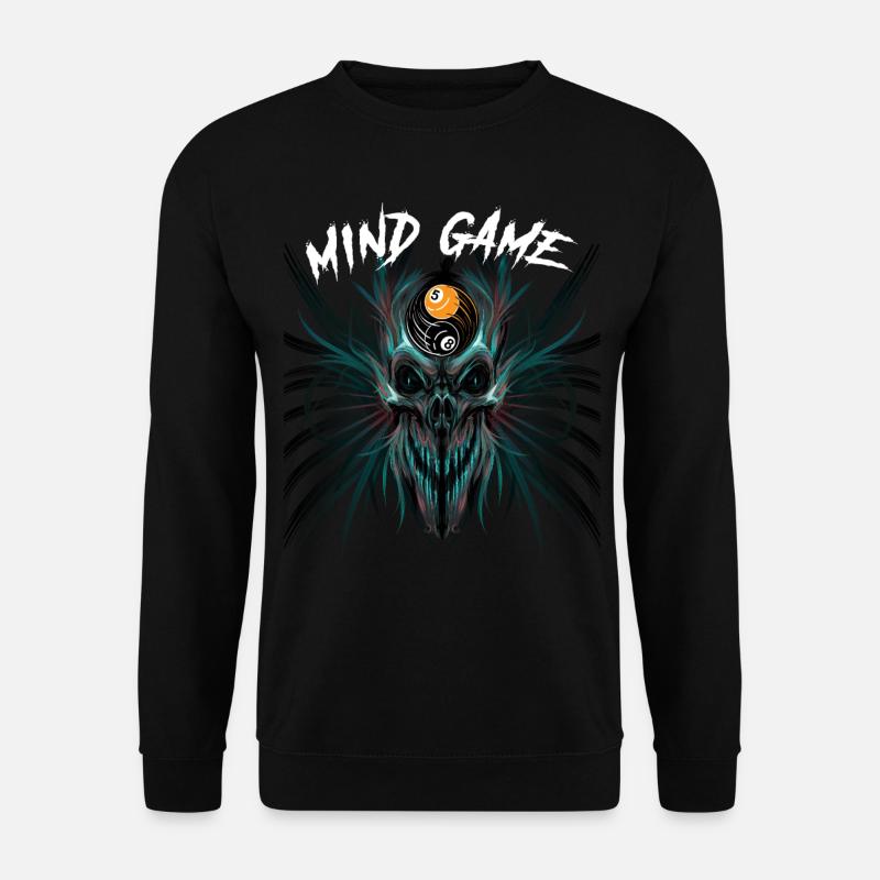 Billard Pool Skull 8-Ball 9-Ball-Shirt für Männer - Unisex Pullover - Schwarz