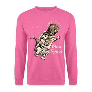 Chemise de loutre d'espace pour les amateurs de furet mignon de loutre - Sweat-shirt Unisexe - rose - Devant