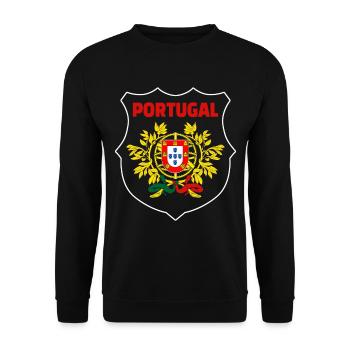 Portugal - Unisex Pullover - Schwarz - Vorne - Alina (178cm) & Michal (187cm)
