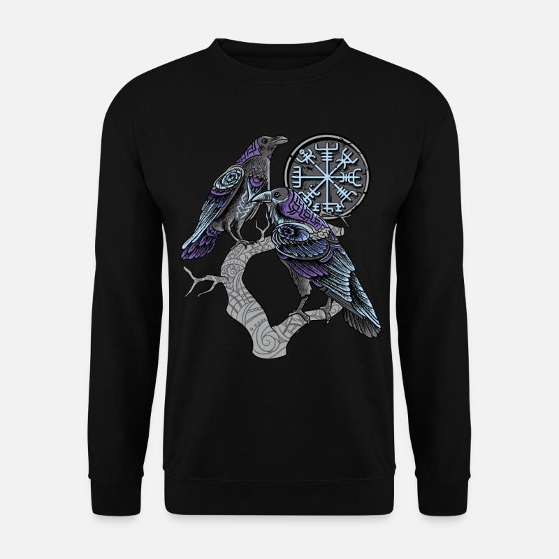 Odins Raben Shirt Wikinger keltischen Huginn Muninn - Unisex Pullover - Schwarz