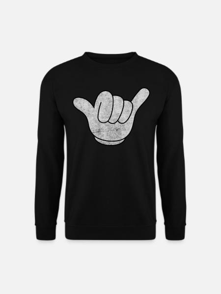 Shaka Zeichen Hand Motocross Downhill Surfen Welle - Unisex Pullover - Schwarz