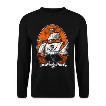 Navire bateau pirate Pirate pirate - Sweat-shirt Unisexe - noir - Devant - Alina (178cm) & Michal (187cm)