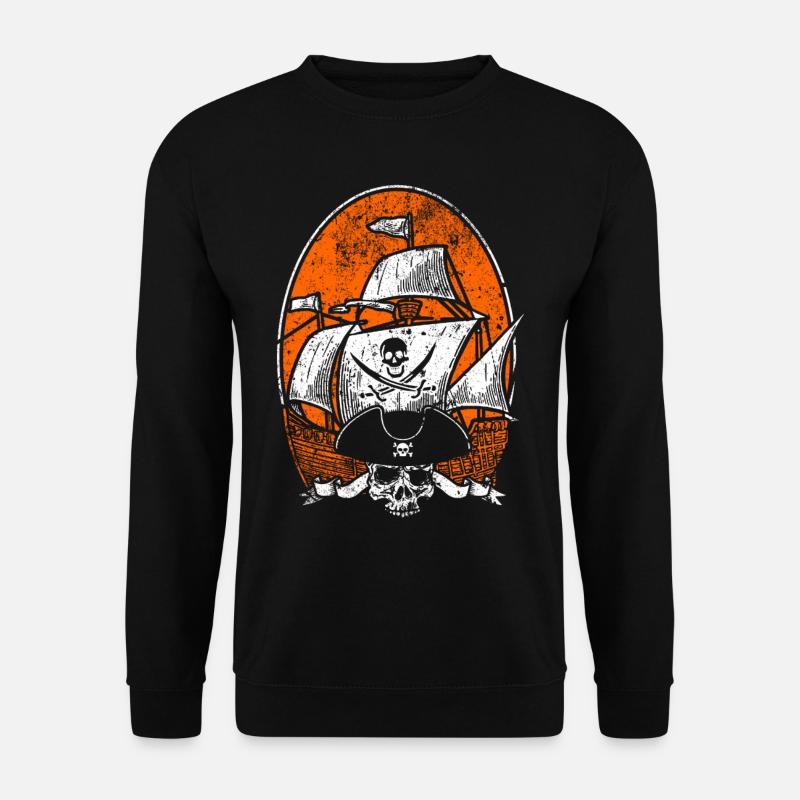 Schiff Piratenschiff Boot Pirat Piraterie - Unisex Pullover - Schwarz