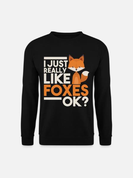 Ik hou gewoon echt van Foxes Ok TShirt - Unisex sweater - sort