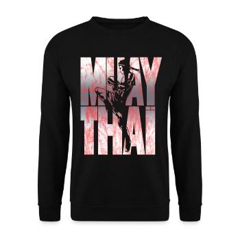 Muay Thai - Sweat-shirt Unisexe - noir - Devant - Alina (178cm) & Michal (187cm)