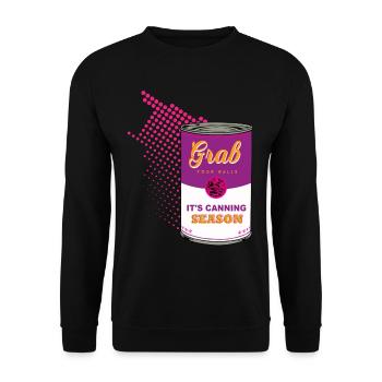 Ergreifen Sie Ihre Bälle Es ist einmachender Jahreszeithemdlandwirt - Unisex Pullover - Schwarz - Vorne - Alina (178cm) & Michal (187cm)