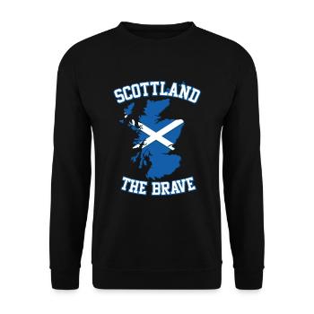 Die Mutigen Schotten aus Schottland - Unisex Pullover - Schwarz - Vorne - Alina (178cm) & Michal (187cm)