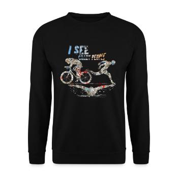 Triathlon - Unisex Pullover - Schwarz - Vorne - Alina (178cm) & Michal (187cm)