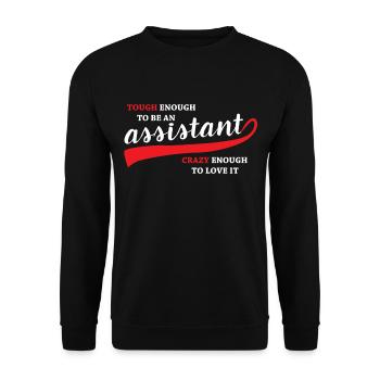 Assistent und Sekreäterin - Unisex Pullover - Schwarz - Vorne - Alina (178cm) & Michal (187cm)