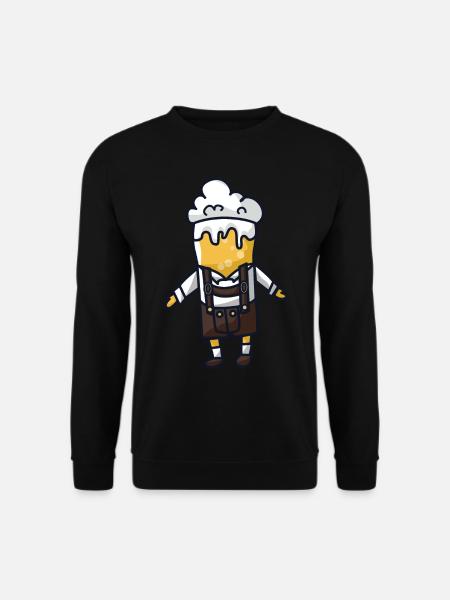 Bier Lederhose Tracht - Unisex Pullover - Schwarz
