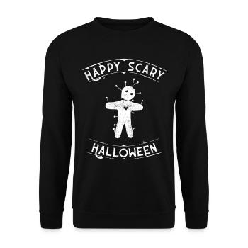 Halloween - Unisex Sweatshirt - black - Front - Alina (178cm) & Michal (187cm)