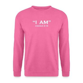 JE SUIS EXODE 3:14 JE SUIS CHRISTIANISME BIBLE DIEU - Sweat-shirt Unisexe - rose - Devant