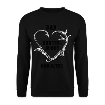 Vatitochterjagdhemdkumpel für Lebenhemd - Unisex Pullover - Schwarz - Vorne - Alina (178cm) & Michal (187cm)