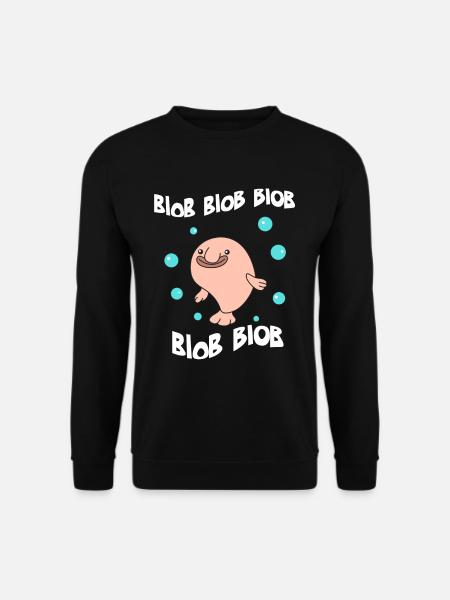 Funny Blobfish Perfect for Fish Lovers Blob blob - Unisex Sweatshirt - black