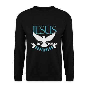 Jésus-Christ - Sweat-shirt Unisexe - noir - Devant - Alina (178cm) & Michal (187cm)