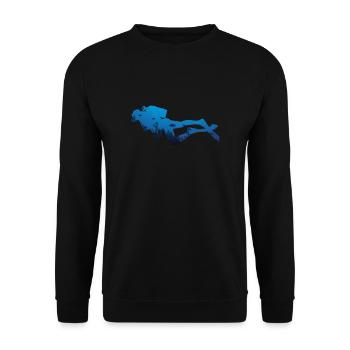 diving - Unisex Sweatshirt - black - Front - Alina (178cm) & Michal (187cm)