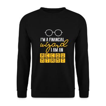 Accountant - Accountant - Auditor - Unisex Sweatshirt - black - Front - Alina (178cm) & Michal (187cm)