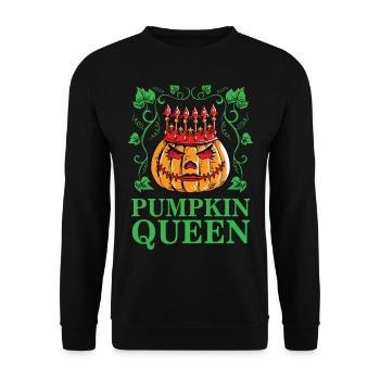 Reine citrouille petite fille princesse fête de l'halloween - Sweat-shirt Unisexe - noir - Devant - Alina (178cm) & Michal (187cm)
