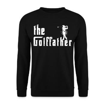 The golffather golf father funny golf tshirt - Unisex Sweatshirt - black - Front - Alina (178cm) & Michal (187cm)