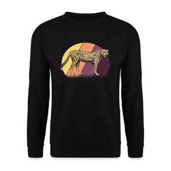 guépard - Sweat-shirt Unisexe - noir - Devant - Alina (178cm) & Michal (187cm)