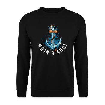 Moin & Ahoy - Unisex Sweatshirt - black - Front - Alina (178cm) & Michal (187cm)