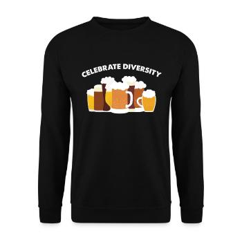 Craft Beer - Beer Celebrate Diversity IPA Gift - Unisex Sweatshirt - black - Front - Alina (178cm) & Michal (187cm)