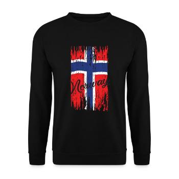 Norway - Flag of Norway - Unisex Sweatshirt - black - Front - Alina (178cm) & Michal (187cm)