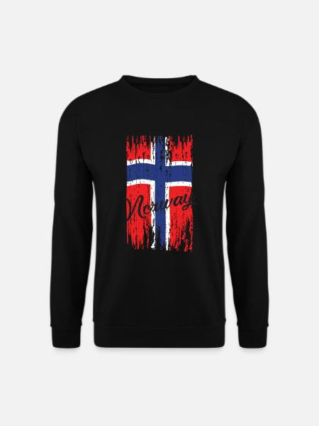 Norwegen - Flagge von Norwegen - Unisex Pullover - Schwarz